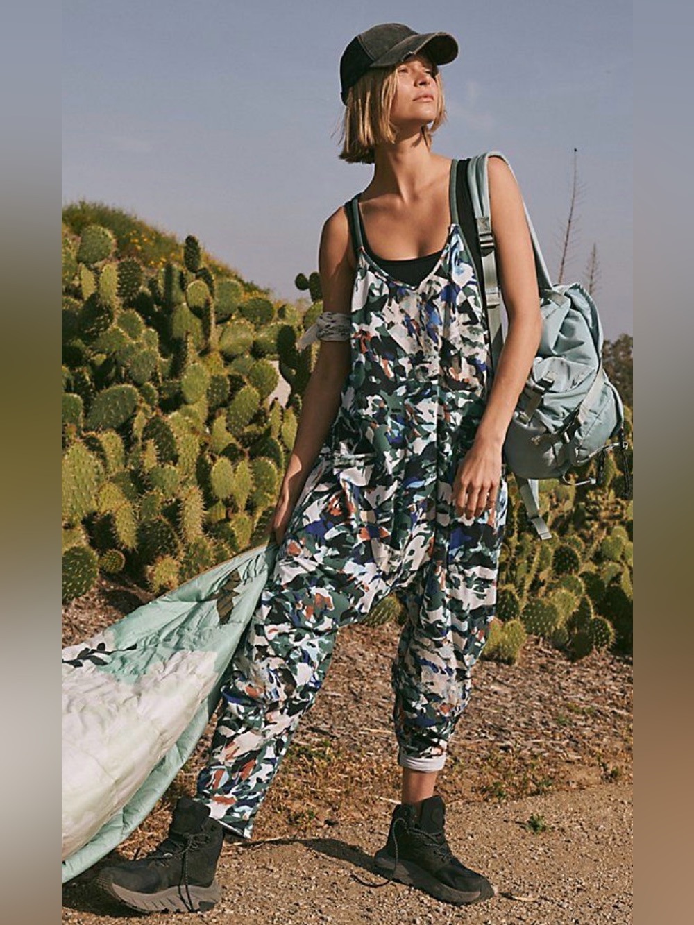 Free People Movement Hot Shot Onesie Printed Evergreen Pattern Jumpsuit Small